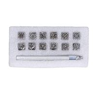 Leather Stamps Leather Stamping Tools Leather Embossing Kit DIY Production Fine Workmanship Fashion Design Novel Pattern for Leather Jackets Suitcases Shoes Belts Wallets Watches (doce sellos