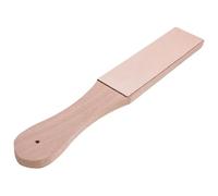 Leather Strop, 90g Double-Sided Strop Block with Ergonomic Handle, Wood Cutter Sharpener Tools for Kitchen Chefs, Woodworking Chisels, and Precision Sharpening, 27.5cm