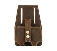 Leather Tape Holster - Rugged Measuring Tool Pouch, Utility Belt Holder, Secure Wearable Case | Reliable Jobsite Carry Solution For Builders Technicians Maintenance Industrial Work Use