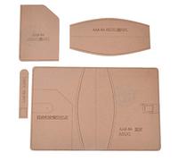 Leather Template Set, Transparent Acrylic DIY Notebook Cover Craft Tool, Clear Precision Cutting Guide with Standard Size for Handmade Bags and Journals, Includes Protective Film f