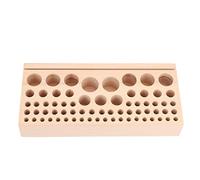 Leather Tool Holder Professional 68 Holes Beech Wood Leathercraft Tool Organizer Storage Box for Leather Craft Tools Styling Tools DIY Making Stable Durable Christmas Gifts