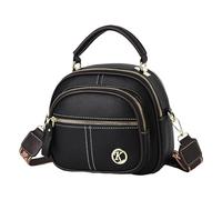 Leather Tote Bags - PU Leather Girls Modern Shoulder Travel Bag, Multifunctional Leather Bag | Modern Girls' Shoulder Tote Bag, Large Capacity Hobo Bag With Adjustable Strap For Traveling, D, Black
