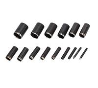 Leather V Shape Punch DIY Tool Set Tail Cut Puncher Belt Perforated Accessory Round Punch Christmas Gifts (Juego de 15 punzones redondos A31.)