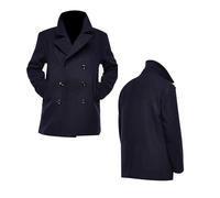 Leather Verse Abrigo de invierno Tom Wool azul marino para hombre, Mission Imposssible Ethan Hunt MI 6 con doble botonadura, Azul marino - Lana, XS