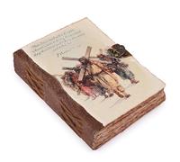 LEATHER VILLAGE Diario vintage encuadernado en cuero para mujeres y hombres, diario bíblico del libro de las sombras, cierre de bloqueo antiguo, 200 páginas de papel hecho a mano, color vintage, 8 x 6