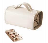 Leather Waterproof Cosmetic Bag Detachable 4 In 1, Portable Travel Toiletry Bag-Clear Multi Compartment, Hangable, Large Capacity, 4 in 1 Roll Up Compact Waterproof Foldable Makeup Bag (02)