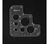 LeatherCraft Plantilla de Acrílico Transparente para Cuero, Regla con Ángulo de Costura Redondo, Herramienta de Posicionamiento, 150x100mm