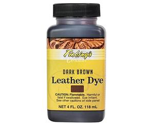 Leathercrafter Europe - FiEBING'S LEATHER DYE 4 OZ (118 ml), DARK BROWN