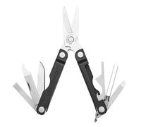 Leatherman Micra - Llavero Multiherramienta de Acero Inoxidable con Tijeras de Resorte y 9 Herramientas, Jet Black