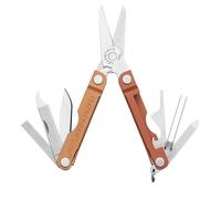 Leatherman Micra - Llavero Multiherramienta de Acero Inoxidable con Tijeras de Resorte y 9 Herramientas, Calabaza