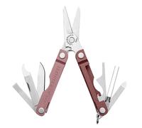 Leatherman Micra - Llavero Multiherramienta de Acero Inoxidable con Tijeras de Resorte y 9 Herramientas, Rosa Jaspeado