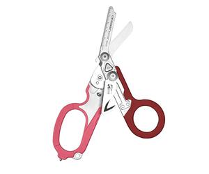 Leatherman Raptor Rescue - Cizalla Plegable de Emergencia con Corta Correas y Rompe Cristales - Tijera de Emergencia Médica, Rosa Frambuesa con Funda Multiusos