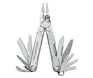 Leatherman Rebar Multiherramienta, Acero Inoxidable Negro, Plata | 17 Herramientas Para Bricolaje y Camping