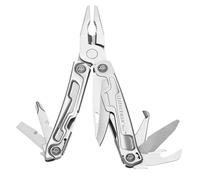 Leatherman Rev - Multiherramienta de bolsillo, 14 herramientas, hoja bloqueable para camping y bricolaje, de acero inoxidable con alicates, navaja y destornillador, con funda de nylon