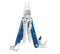 Leatherman Signal - Multiherramienta de supervivencia con 19 herramientas, con bloqueo, varilla de hierro para encender el fuego, martillo y silbato, en azul cobalto y funda nylon
