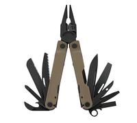 Leatherman Signal - Multiherramienta de supervivencia con 19 herramientas, con bloqueo, varilla de hierro para encender el fuego, martillo y silbato, en marrón coyote, funda de nylon