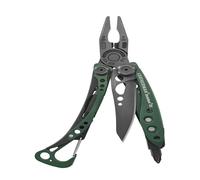 Leatherman Skeletool CX - Multiherramienta 7 en 1 Para Camping y Supervivencia, Acero Inoxidable, Made in USA, Verde Oscuro
