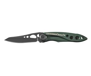 Leatherman Skeletool KB - Navaja de Bolsillo Negra con Hoja de Acero Inoxidable y Abrebotellas, Verde Oscuro