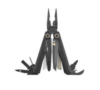 Leatherman - Wave Alpha - Multiherramienta con hoja de acero MagnaCut, ergonomía mejorada, tijeras exteriores grandes y empuñaduras de G10 mecanizadas con patrón topográfico - Obsidiana