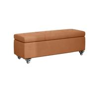 LeatherOttomanTapiz para dormitorio y sala de estar, cambiador de zapatos con polea para entrada (azul 40 x 40 x 40 cm)
