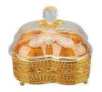 Leatikall Caja de Frasco Decorativo, Frasco Vidrio Caramelo Retro Estilo Europeo Acrílico Mini Pequeña Caja de Caramelo para la Boda (Forma de la flor de ciruela)