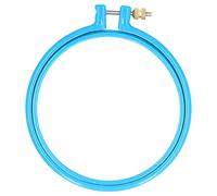 Leatikall Cross Stitch Embroidery Circle, Circle Plastic Colorful Hoop Ring for DIY Art Craft Sewing (5in)