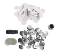 Leatikall Partes de Los Botones Redondos, 100 Conjuntos Piezas Botón Trasero del Espejo para la Máquina del Fabricante de Botones que Hace la Insignia Redonda 58 mm