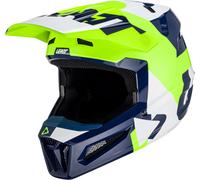 Leatt 2.5 Lime, casco de motocross S male Verde Neón/Azul Oscuro/Blanco