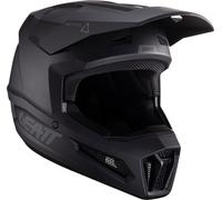 Leatt 2.5 V24 Stealth Casco de motocross, negro, tamaño XL para Hombres