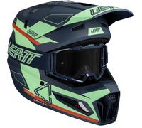 Leatt 3.5 Angled Casco de motocross con gafas, rojo-verde-azul, tamaño L para Hombres