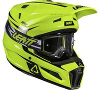 Leatt 3.5 Junior Casco de motocross con gafas, blanco/negro/rojo, Talla L (53/54)
