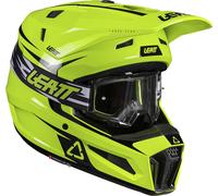 Leatt 3.5 Junior Casco de motocross con gafas, blanco/negro/rojo, Talla M (51/52)