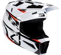 Leatt 3.5 Junior V25, casco motocross juvenil M male Blanco/Negro/Rojo
