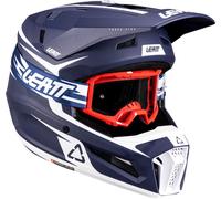 Leatt 3.5 Junior V26, casco motocross juvenil M male Mate Azul Oscuro/Blanco