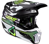 Leatt 3.5 Junior V26 Storm, casco motocross juvenil L male Mate Negro/Blanco/Amarillo Neón/Verde