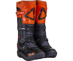 Leatt 3.5 Logo Botas de motocross, gris/negro/naranja, Talla 44,5