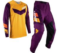 Leatt 3.5 Ride 2023 Jersey y pantalón de motocross, Naranja/Morado, Talla XS