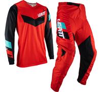 Leatt 3.5 Ride 2023 Jersey y pantalón de motocross, negro-rojo, tamaño S para Hombres