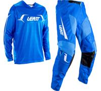 Leatt Moto Ride Kit 3.5 V26 Conjunto de camiseta y pantalones de motocross, blanco-azul, tamaño L para Hombres