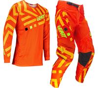 Leatt 3.5 Ride Pattern 2024 Conjunto de camiseta y pantalones de motocross, naranja, Talla L