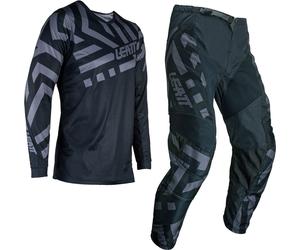 Leatt 3.5 Ride Stealth 2024 Conjunto de camiseta y pantalones de motocross para jóvenes, negro-gris, tamaño XS