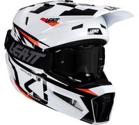 Leatt 3.5 White, casco de motocross S female Blanco/Negro/Rojo