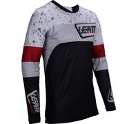 Leatt 4.5 Enduro Patch 2025 Maillot de motocross, negro/gris/rojo, Talla XL