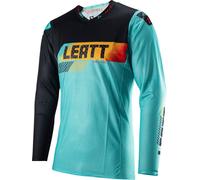 Leatt 5.5 Ultraweld Contrast Maillot de Motocross, negro/turquesa, Talla XL