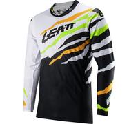 Leatt 5.5 UltraWeld Tiger Maillot de Motocross, Negro/Blanco/Verde, Talla L