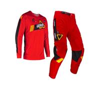 Leatt 3.5 Ride 2024 Conjunto de camiseta y pantalones de motocross, negro-rojo, tamaño L para Hombres