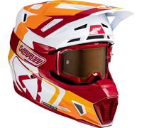 Leatt 7.5 Ruby, casco de motocross M female Naranja/Rojo/Blanco