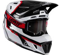 Leatt 7.5 V26 Casco de motocross con gafas, negro-blanco-rojo, tamaño L para Hombres
