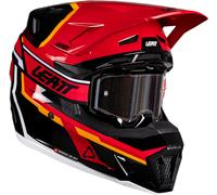 Leatt 7.5 V26 Casco de motocross con gafas, negro-rojo, tamaño S para Hombres