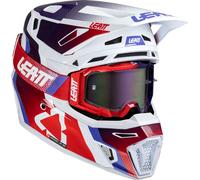 Leatt 8.5 Sunburn, casco de motocross XL female Rojo/Blanco/Lila